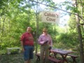 My Dad and Uncle Tom on the nature trail he created.