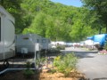 Looking down the road from our camper.